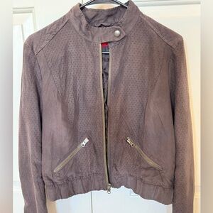 ELLE brown short  moto jacket size m